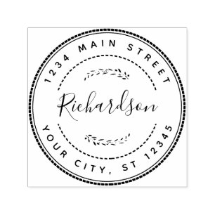 Create Your Own Modern Name Return Address Self-inking Stamp