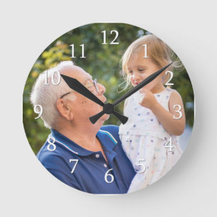 Create Your Own Modern One Photo Round Clock