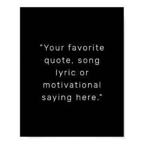 Create Your Own Modern Personalized Quote Poster
