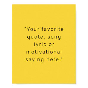 Create Your Own Modern Personalized Quote Poster