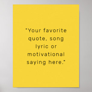 Create Your Own Modern Personalized Quote Poster