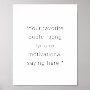 Create Your Own Modern Personalized Quote Poster
