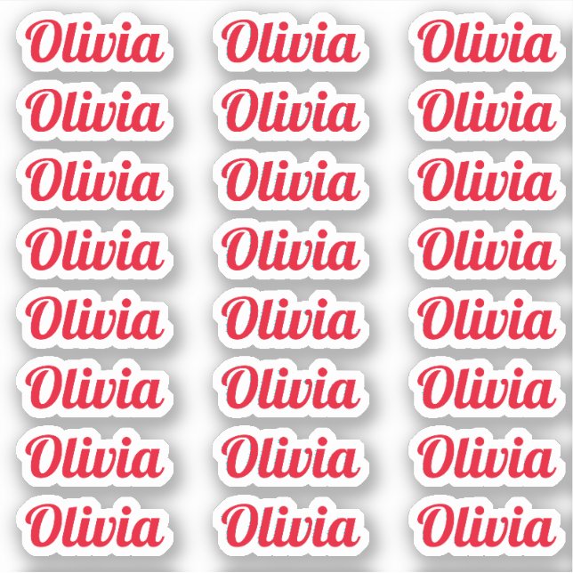 Create Your Own Modern Personalized Script Name St Sticker (Front)