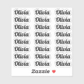 Stylish Name Sticker, Zazzle