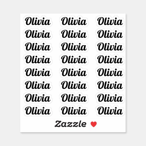 Create Your Own Modern Personalized Script Name Sticker