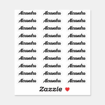 Create Your Own Modern Personalized Script Name  Sticker by HasCreations at Zazzle