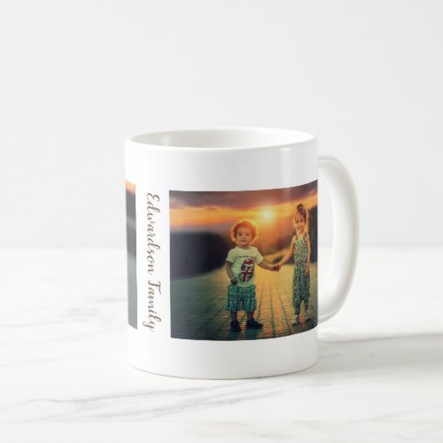 Create your own modern photo collage family mug