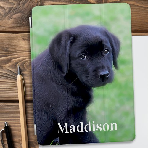 Create Your Own Modern Photo Personalized Name iPad Air Cover