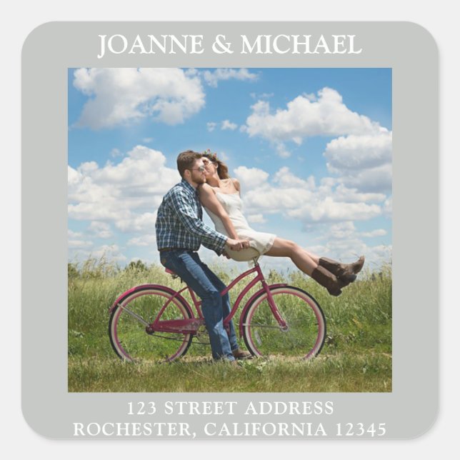 Create your own modern photo Wedding seals (Front)