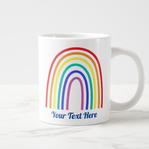 Create Your Own Modern Rainbow Teacher Giant Coffee Mug