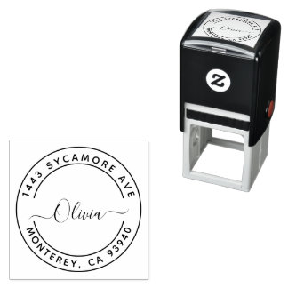 Create Your Own Modern Return Address  Self-inking Stamp
