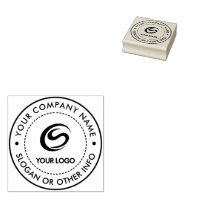 Create Your Own Modern Round Custom Business Logo Rubber Stamp