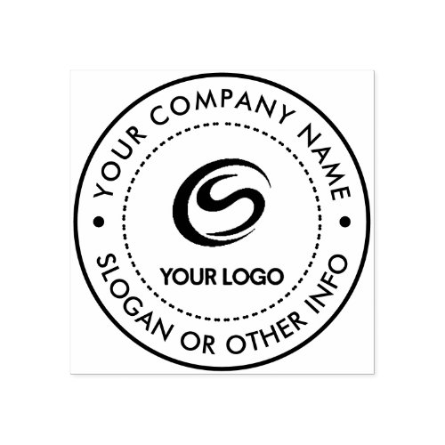 Create Your Own Modern Round Custom Business Logo  Rubber Stamp