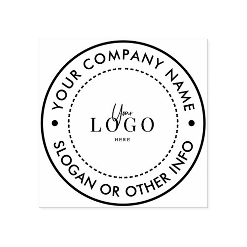 Create Your Own Modern Round Custom Business Logo  Rubber Stamp