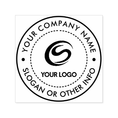 Create Your Own Modern Round Custom Business Logo Self_inking Stamp