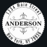 Create Your Own Modern Round Return Address Classic Round Sticker<br><div class="desc">Create Your Own Modern Round Return Address</div>