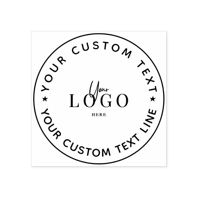 Create Your Own Modern Round Return Address Rubber Stamp (Imprint)