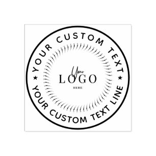 Create Your Own Modern Round Return Address Rubber Stamp