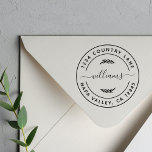 Create Your Own Modern Round Return Address Rubber Stamp<br><div class="desc">Create Your Own Round Return Address Stamp. For more advanced customization of this design,  Please click the "Customize" button above!</div>
