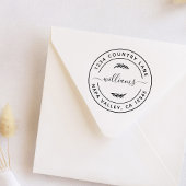 Create Your Own Modern Round Return Address Rubber Stamp