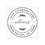 Create Your Own Modern Round Return Address Rubber Stamp Create Your Own Modern Round Return Address Rubber Stamp