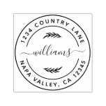 Create Your Own Modern Round Return Address Self-inking Stamp Create Your Own Modern Round Return Address Self-inking Stamp