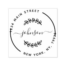 Create Your Own Modern Round Return Address