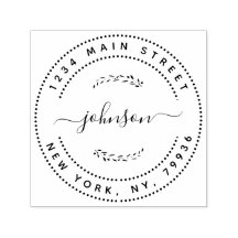 Create Your Own Modern Round Return Address