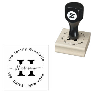Create Your Own Modern Round Rubber Stamp