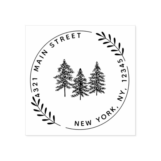 Create Your Own Modern Round Rubber Stamp (Imprint)