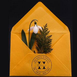 Create Your Own Modern Round Rubber Stamp