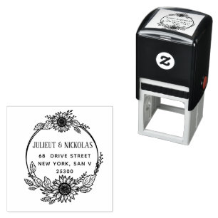 Create Your Own Modern Round Self-inking Stamp