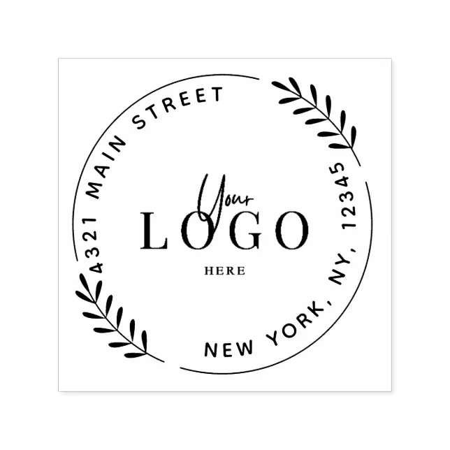Modern Ink Stamp Design Create Your Own Modern Round Self-inking Stamp | Zazzle