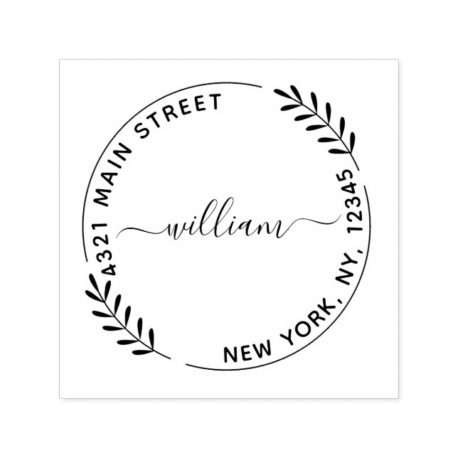 Create Your Own Modern Round  Self-inking Stamp (Design)