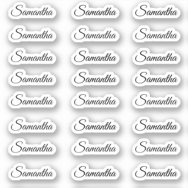 Create Your Own Modern Script Personalized Name  Sticker (Front)