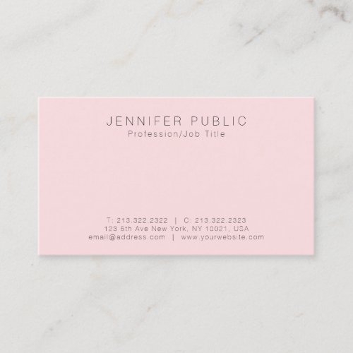 Create Your Own Modern Simple Beautiful Plain Luxe Business Card