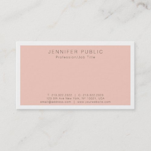 Create Your Own Modern Simple Elegant Plain Business Card