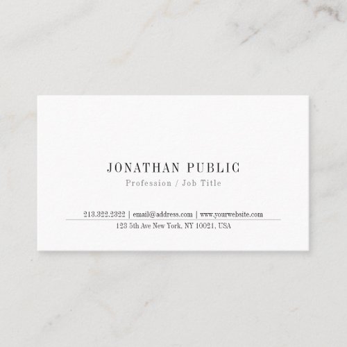 Create Your Own Modern Simple Elegant Template Business Card