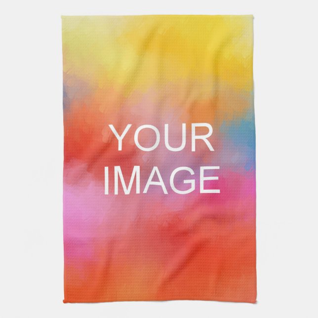 Create Your Own Modern Simple Elegant Template Kitchen Towel (Vertical)