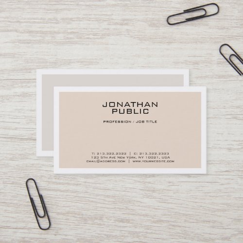 Create Your Own Modern Stylish Colors Clean Design Business Card