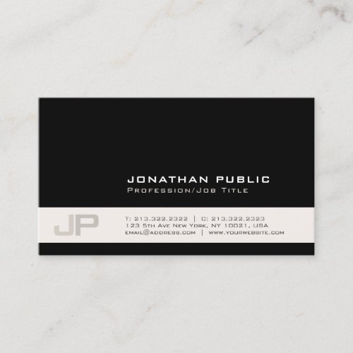 Create Your Own Modern Stylish Colors Monogram Business Card