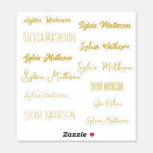 Create Your Own Modern Stylish Name  Sticker