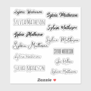 Create Your Own Modern Stylish Name Sticker