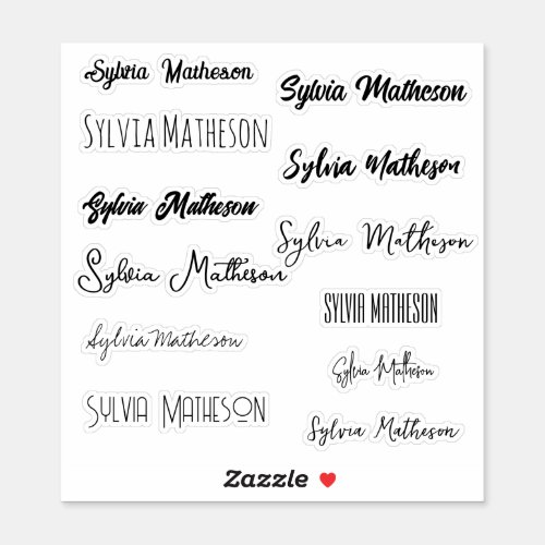 Create Your Own Modern Stylish Name Sticker