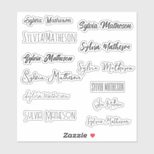 Create Your Own Modern Stylish Name Sticker