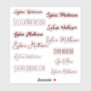 Create Your Own Modern Stylish Name   Sticker