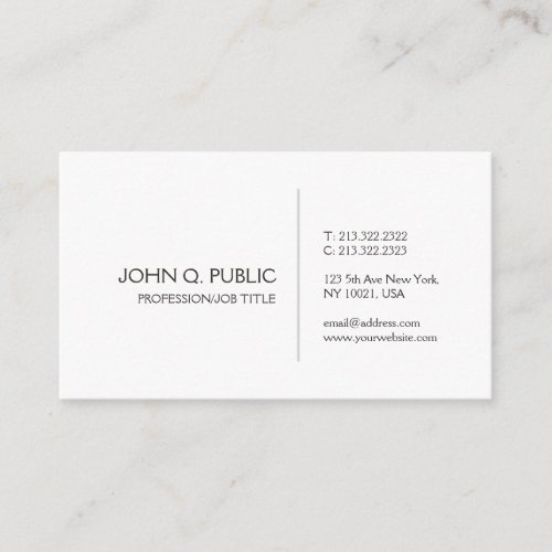 Create Your Own Modern Stylish Sleek Plain Business Card