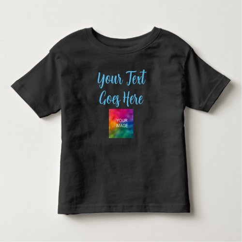 Create Your Own Modern Template Black Script Baby Toddler T_shirt