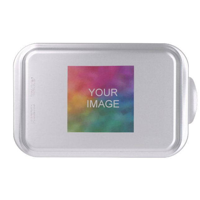 Create Your Own Modern Upload Photo Image Logo Cake Pan (Front)