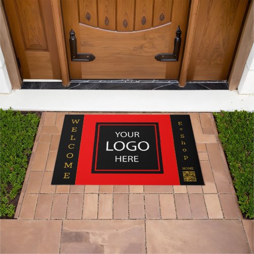 Create Your Own modern _ WELCOME doormat  QR Code